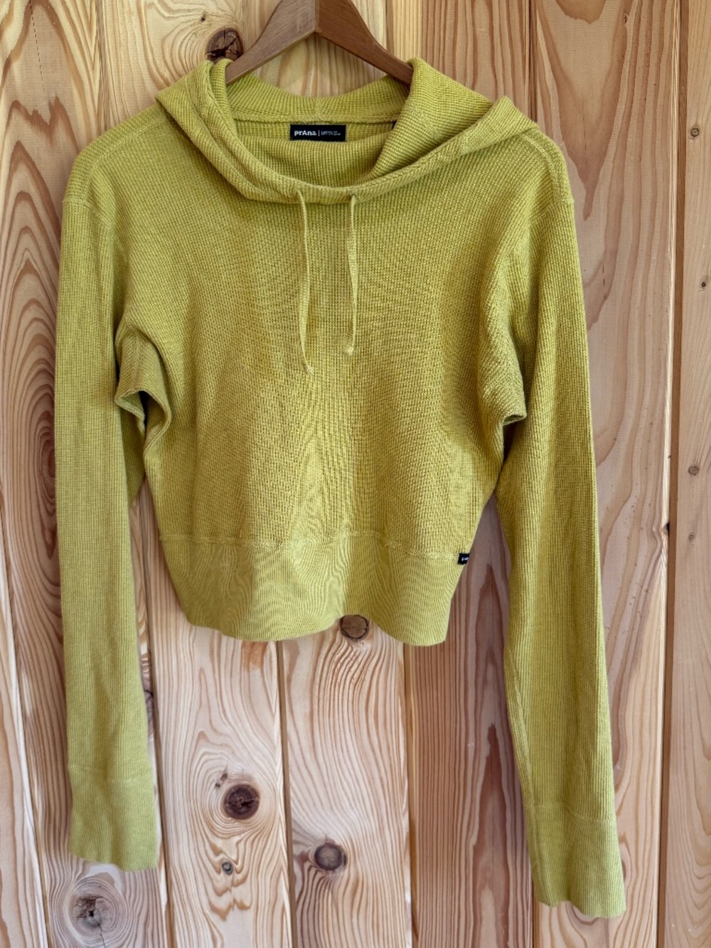 Prana Waffle Knit Cropped Hoodie